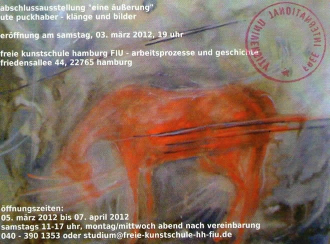 Plakat zur Kunststudium-Abschlussausstellung an der Freien Kunstschule Hamburg - FIU