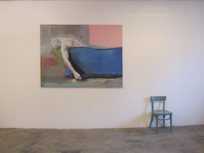 Bild von Simon Nelke im Seminarraum der Freien Kunstschule Hamburg