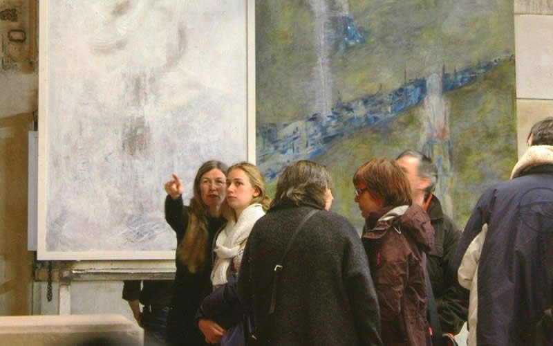 Bildhauerraum FIU vor der Ausstellungserffnung